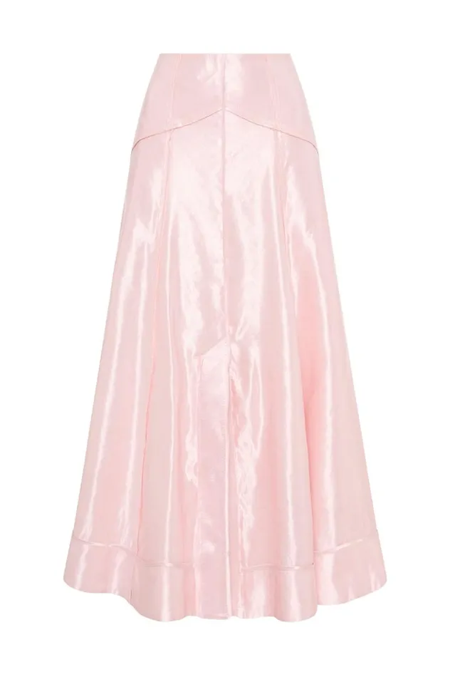 Aje Skirts Kineta Midi Skirt Soft Pink 8211 Women Aje Skirts Kineta Midi Skirt Soft Pink 8211 Women