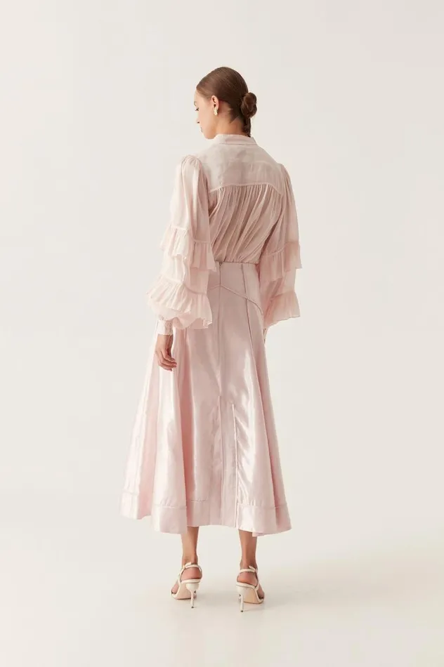 Aje Skirts Kineta Midi Skirt Soft Pink 8211 Women Aje Skirts Kineta Midi Skirt Soft Pink 8211 Women