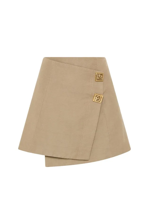 Aje Skirts Realm Wrap Front Mini Skirt Desert Khaki 8211 Women Aje Skirts Realm Wrap Front Mini Skirt Desert Khaki 8211 Women