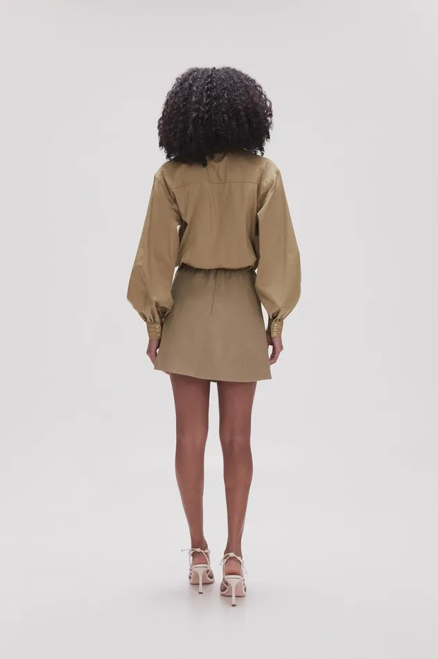 Aje Skirts Realm Wrap Front Mini Skirt Desert Khaki 8211 Women Aje Skirts Realm Wrap Front Mini Skirt Desert Khaki 8211 Women