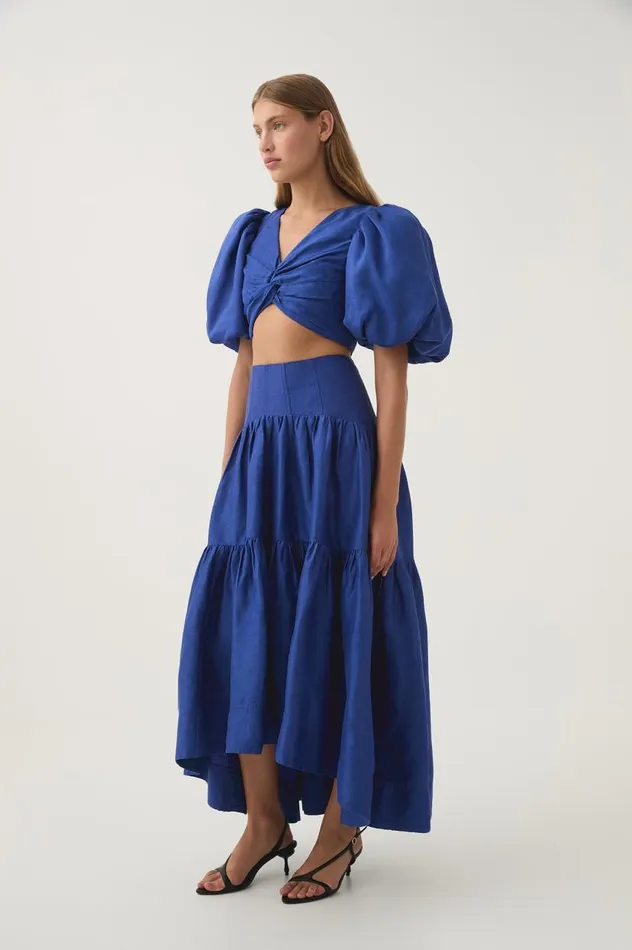 Aje Skirts Reverb Gathered Midi Skirt Cobalt Blue 8211 Women Aje Skirts Reverb Gathered Midi Skirt Cobalt Blue 8211 Women