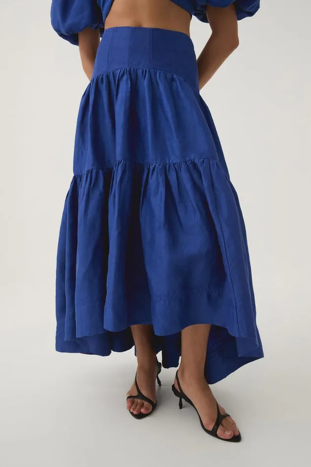 Aje Skirts Reverb Gathered Midi Skirt Cobalt Blue 8211 Women Aje Skirts Reverb Gathered Midi Skirt Cobalt Blue 8211 Women