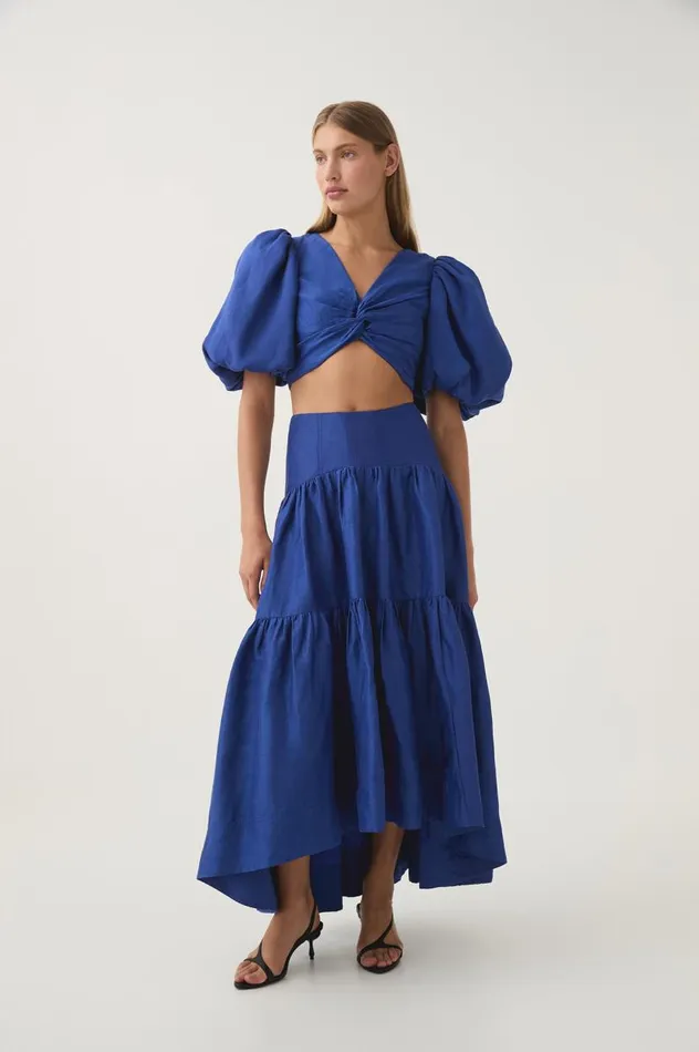 Aje Skirts Reverb Gathered Midi Skirt Cobalt Blue 8211 Women Aje Skirts Reverb Gathered Midi Skirt Cobalt Blue 8211 Women