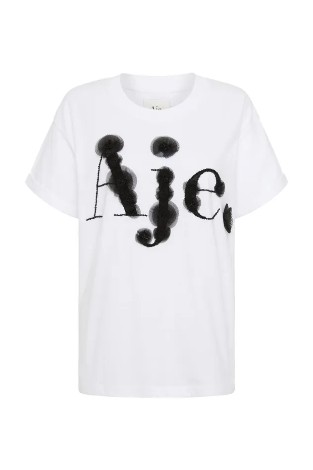 Aje Tees Beacon Oversized Tee White 8211 Women Aje Tees Beacon Oversized Tee White 8211 Women