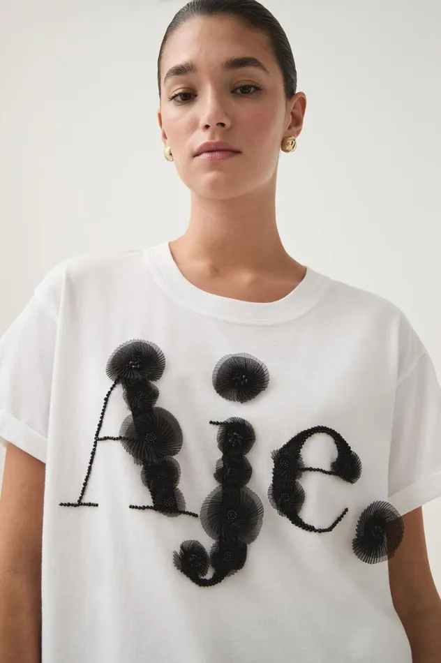 Aje Tees Beacon Oversized Tee White 8211 Women Aje Tees Beacon Oversized Tee White 8211 Women