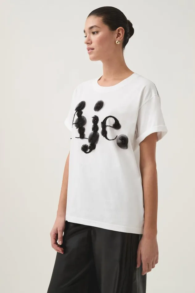 Aje Tees Beacon Oversized Tee White 8211 Women Aje Tees Beacon Oversized Tee White 8211 Women