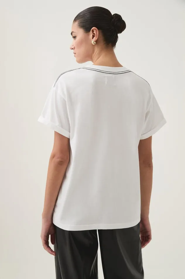 Aje Tees Beacon Oversized Tee White 8211 Women Aje Tees Beacon Oversized Tee White 8211 Women
