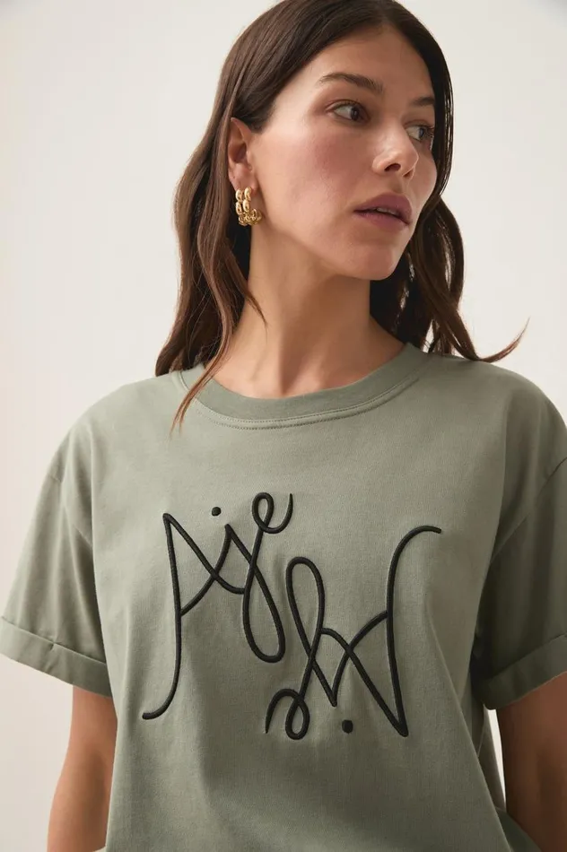 Aje Tees Prophecy Logo Heritage Tee Oakmossblack 8211 Women Aje Tees Prophecy Logo Heritage Tee Oakmossblack 8211 Women