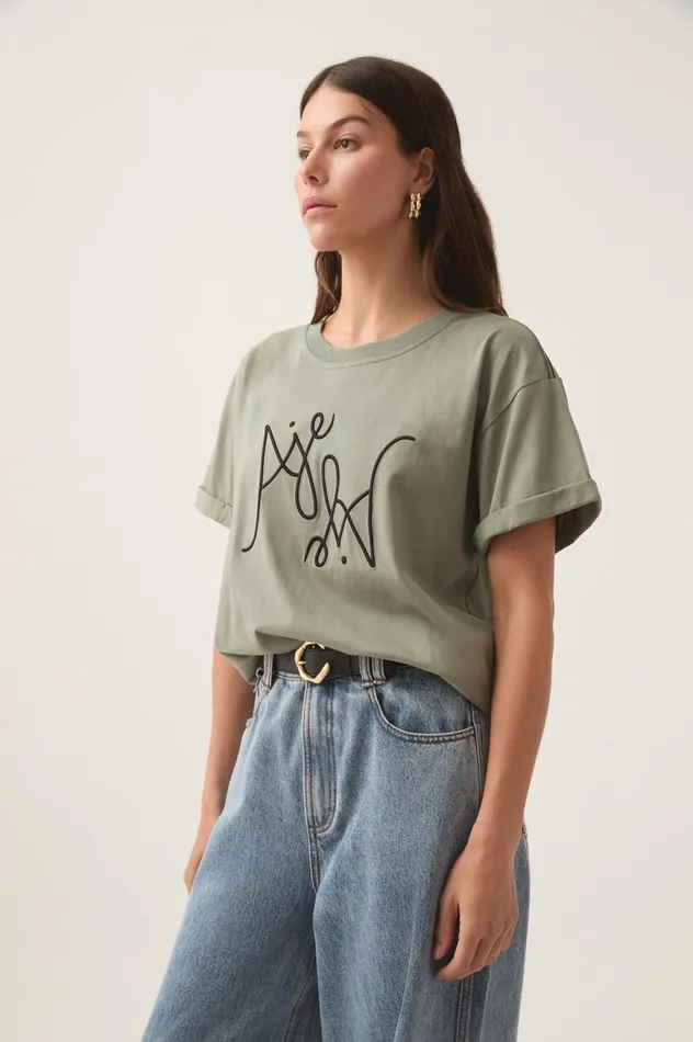 Aje Tees Prophecy Logo Heritage Tee Oakmossblack 8211 Women Aje Tees Prophecy Logo Heritage Tee Oakmossblack 8211 Women