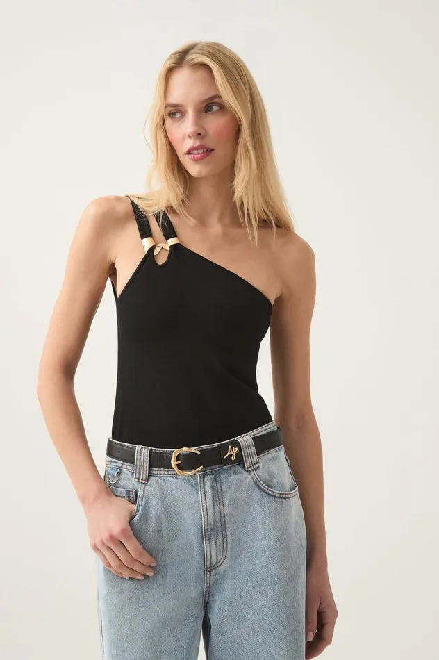 Aje Tops Vibrancy Knit Sleeveless Top Black 8211 Women