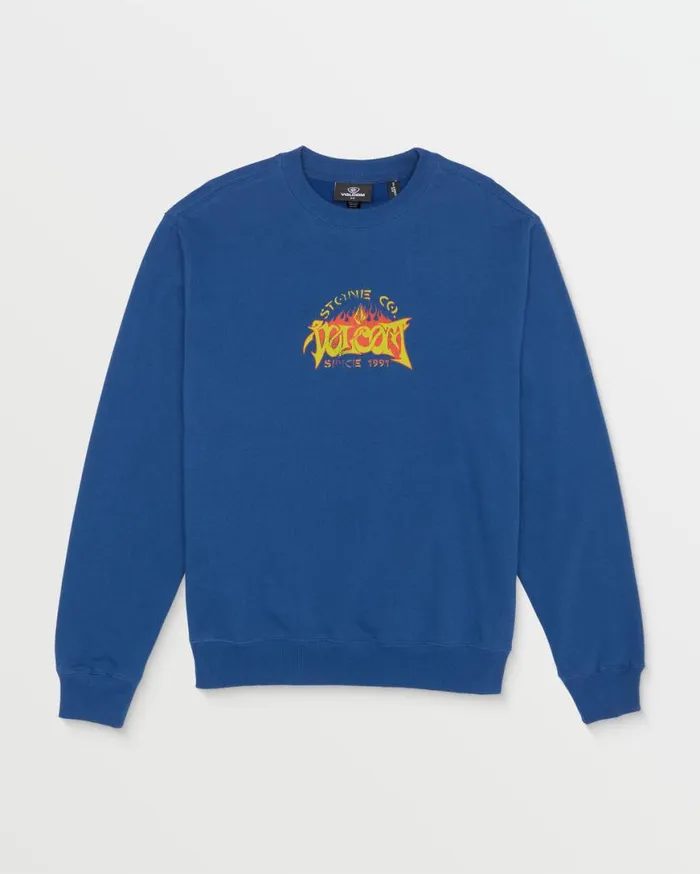 Allostone Crew Sweatshirt 8211 Pacific Mens Volcom Hoodies and Sweatshirts