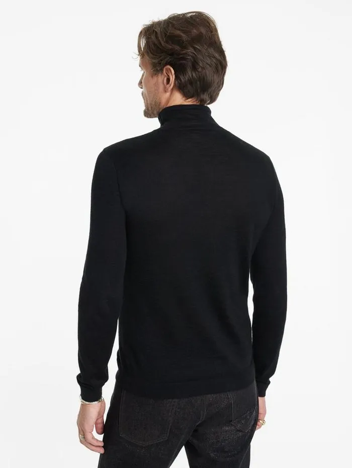ALONTE MOCK NECK Black Men John Varvatos Sweaters