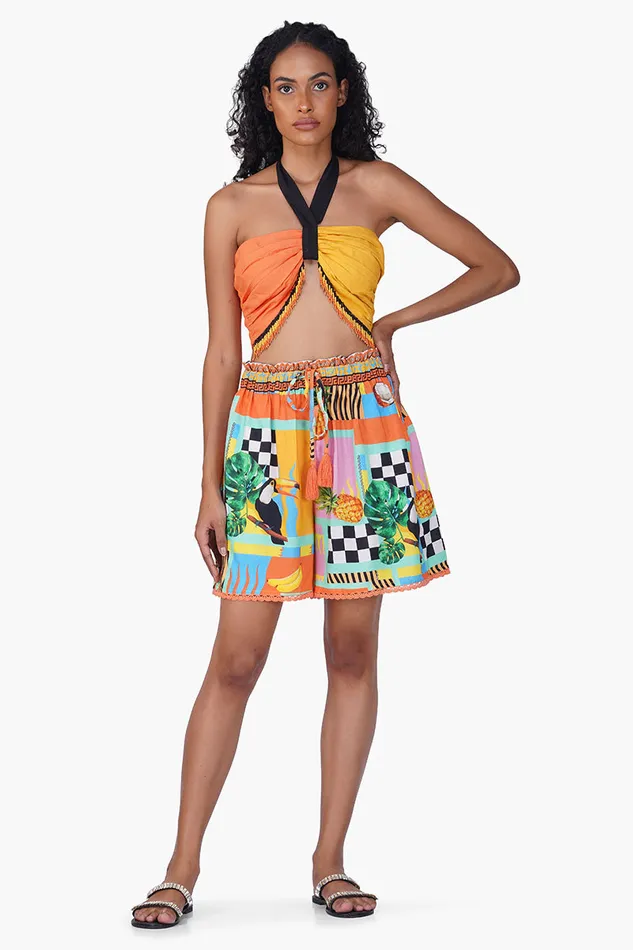 America and Beyond Barbara Toucan Printed Top Women Tops