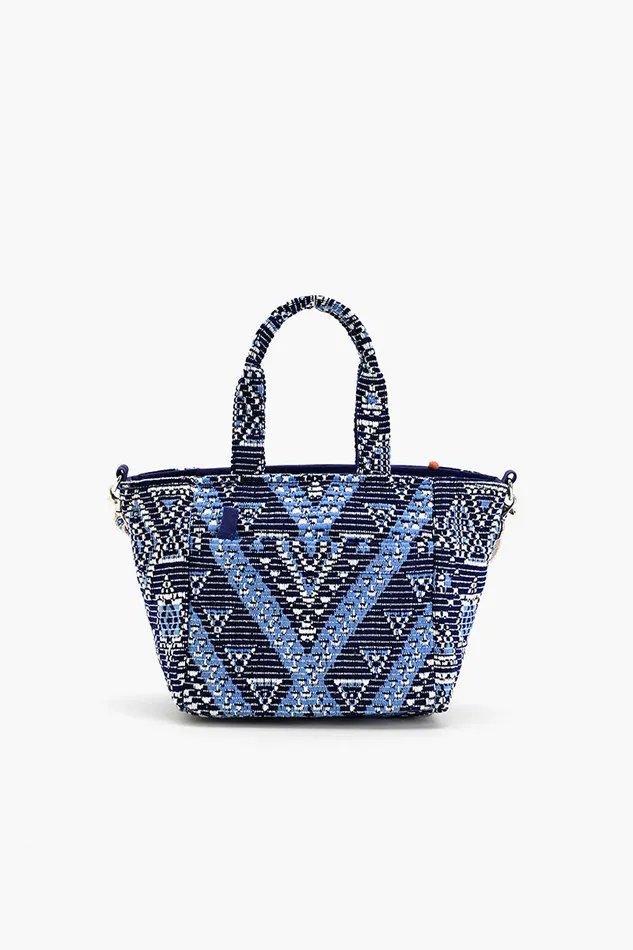 America and Beyond Embellished Tote Mini with Adjustable Strap Cool Wave Women Totes