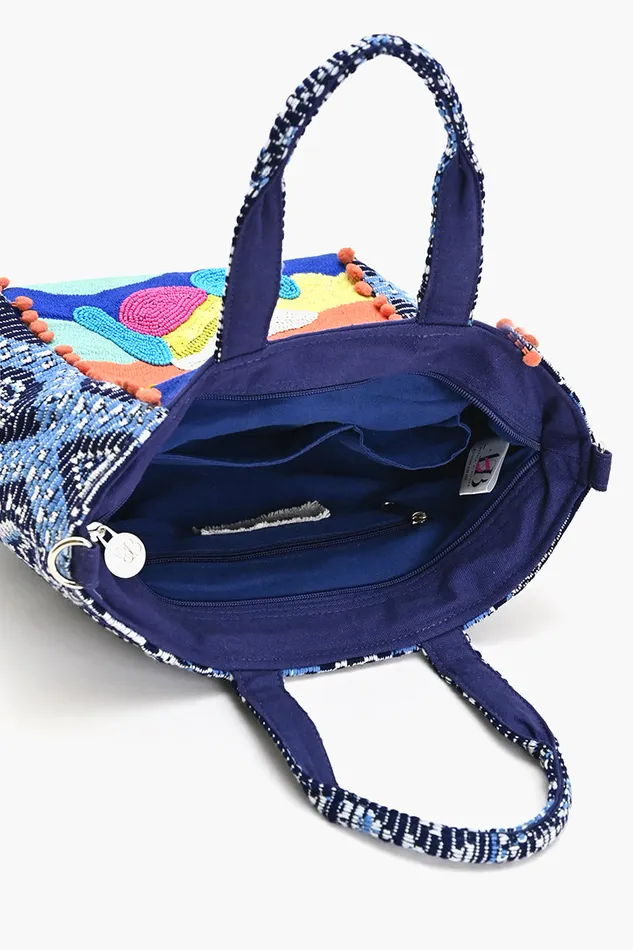 America and Beyond Embellished Tote Mini with Adjustable Strap Cool Wave Women Totes