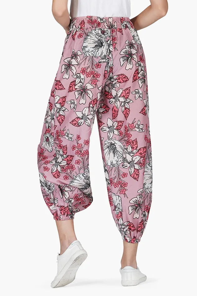 America and Beyond Marsala Floral Pant Women Pants