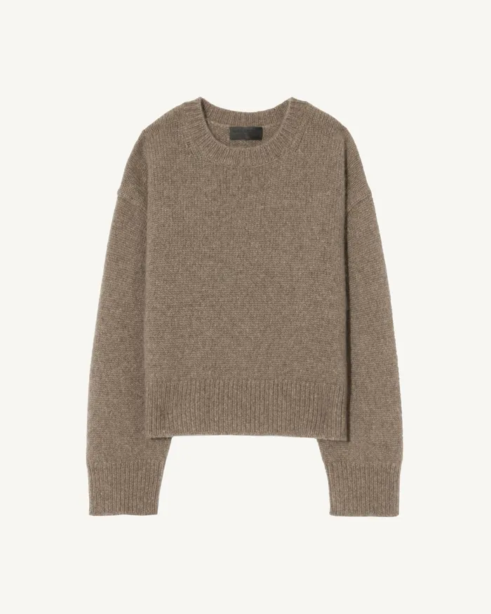 ANISA CASHMERE SWEATER Peat Melange Women Nili Lotan Knits and Sweaters