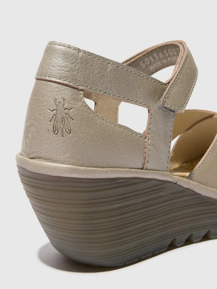 Ankle Strap Sandals YENT365FLY SILVER Women Fly London Sandals