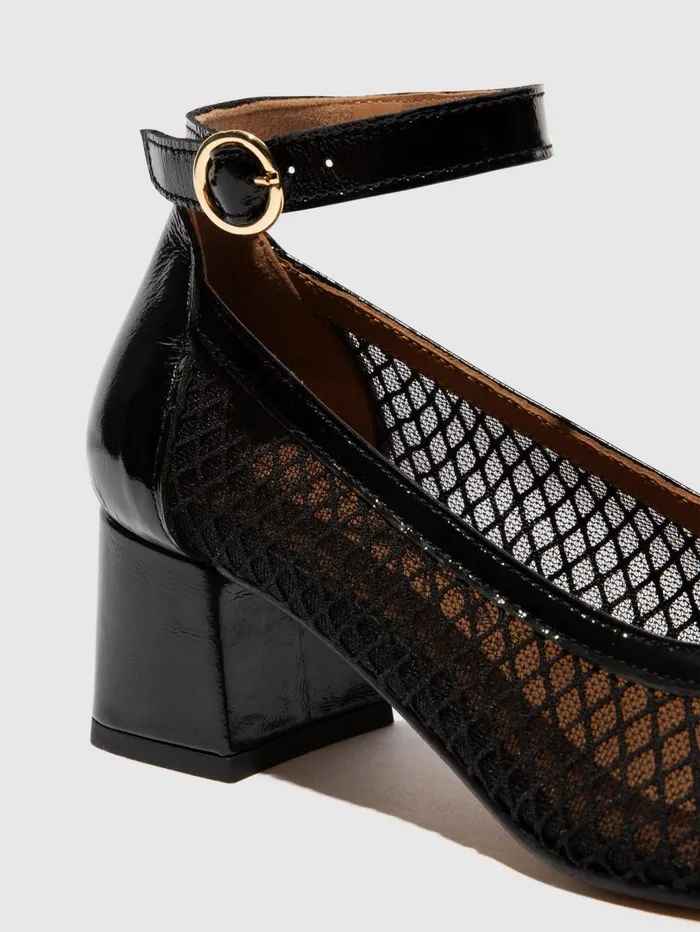 Ankle Strap Shoes SALZ274FLY BLACK Women Fly London Shoes