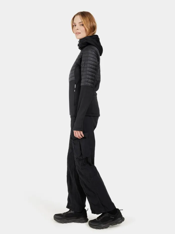 Annema Fullzip Black Women Didriksons Hybrid Jackets