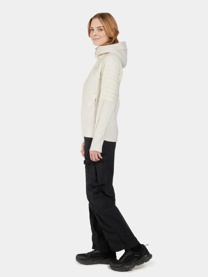 Annema Fullzip Shell White Women Didriksons Hybrid Jackets