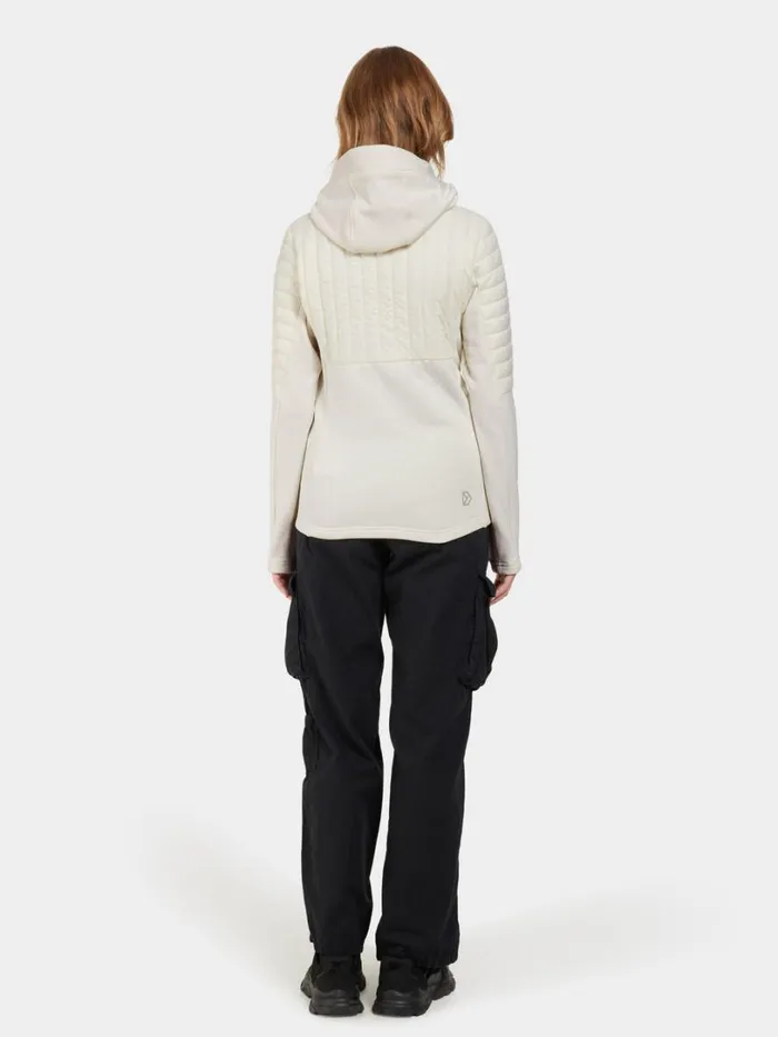 Annema Fullzip Shell White Women Didriksons Hybrid Jackets