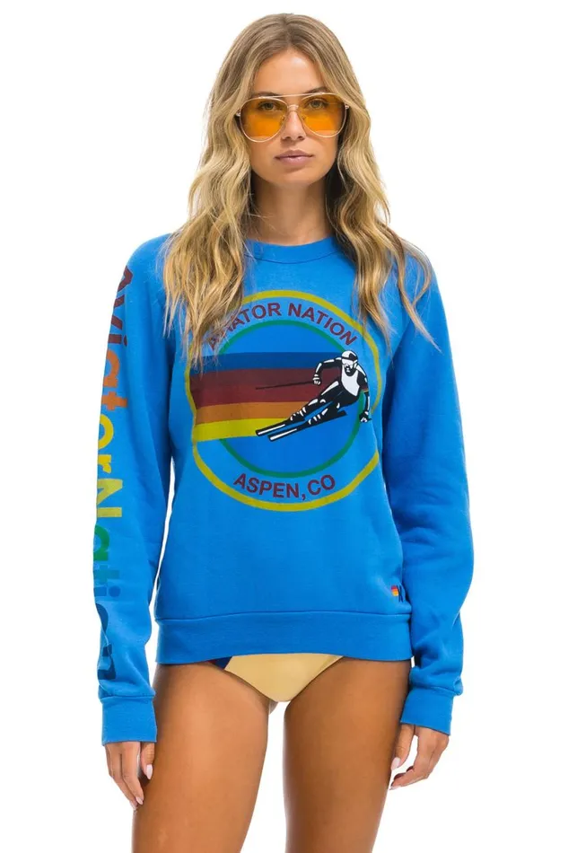 Aspen Sweatshirt 8211 Ocean WomenMen Aviator Nation Sweatshirts