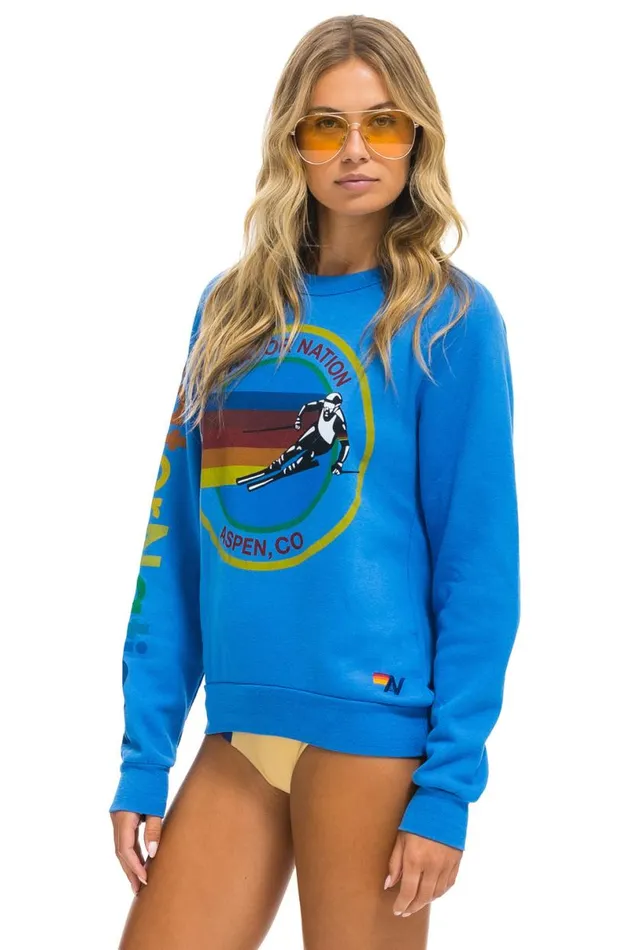 Aspen Sweatshirt 8211 Ocean WomenMen Aviator Nation Sweatshirts