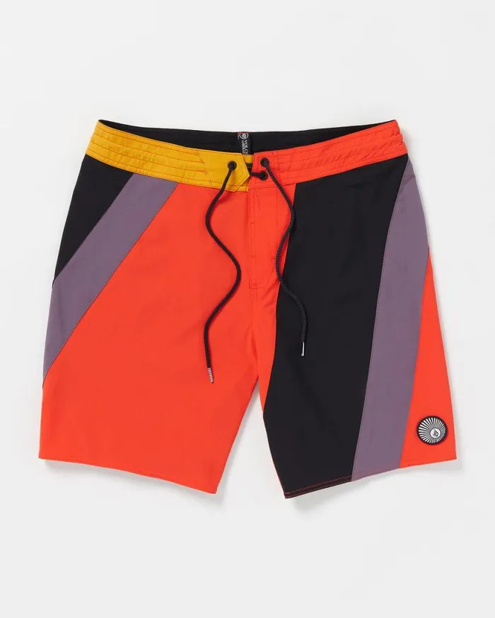 Asymilation Liberator Trunks 8211 Bright Red Mens Volcom Boardshorts and Trunks