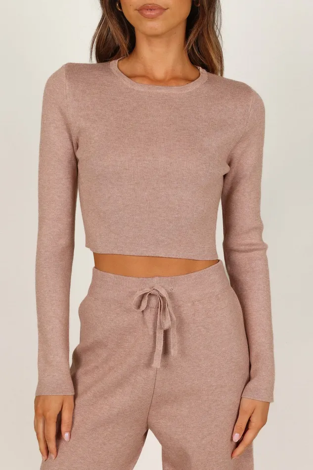 Ayers Long Sleeve Set Mocha Women Loungewear Petal and Pup