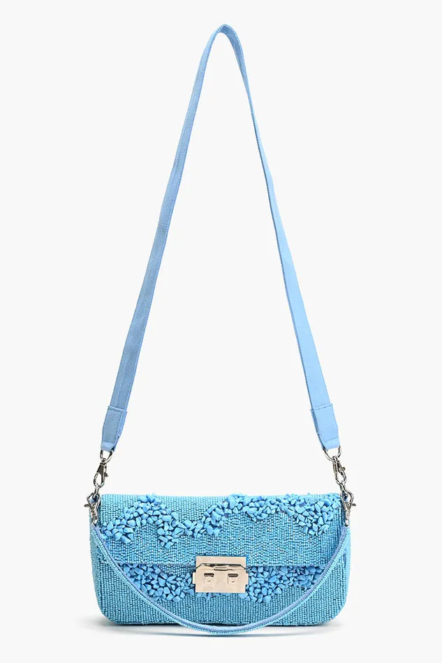 Azure Blue Skyline Shoulder Bag Shoulder Bags America and Beyond Women