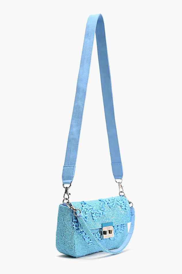Azure Blue Skyline Shoulder Bag Shoulder Bags America and Beyond Women