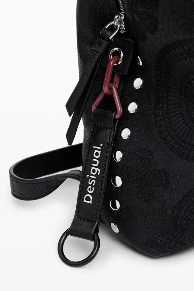 Backpacks Women Desigual Embroidered S Backpack Black
