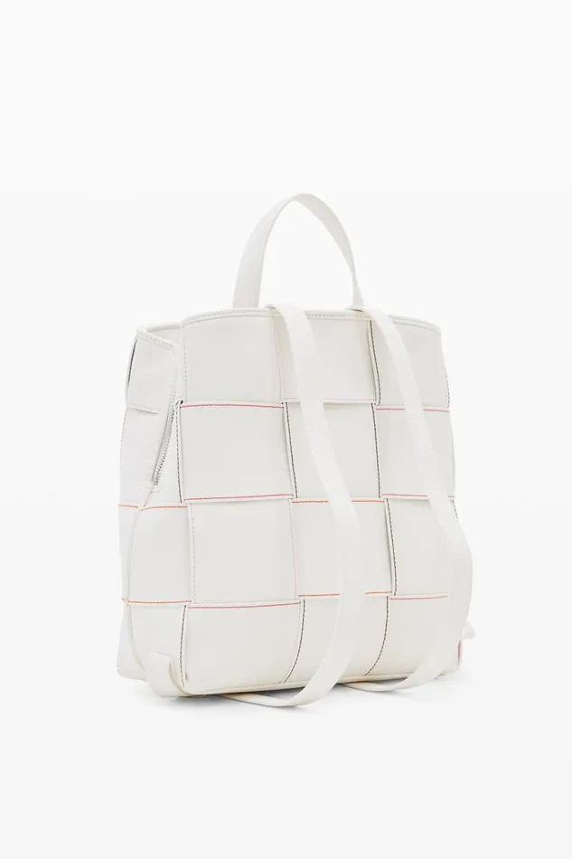 Backpacks Women Desigual S Woven Backpack White