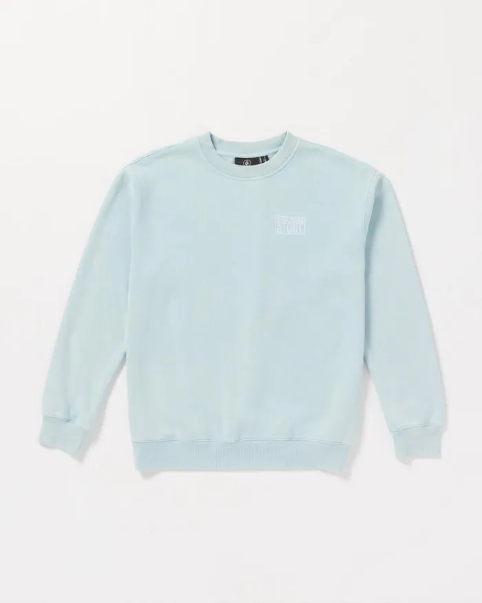 Backwash Crew Sweatshirt 8211 Road Sky Mens Volcom Hoodies and Sweatshirts