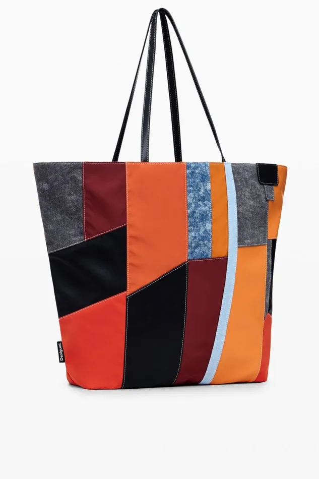 Bags Women Desigual Arty Patch Bag With Large Handles Orange