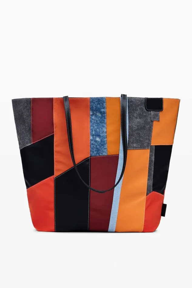Bags Women Desigual Arty Patch Bag With Large Handles Orange