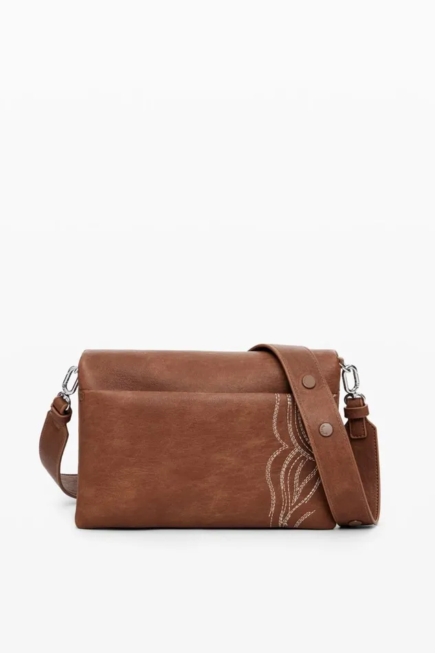 Bags Women Desigual Butterfly Crossbody Bag Brown