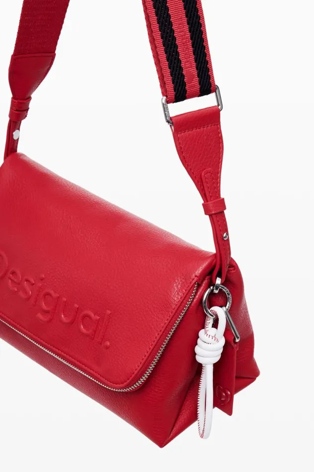 Bags Women Desigual Half Logo Crossbody Bag Red