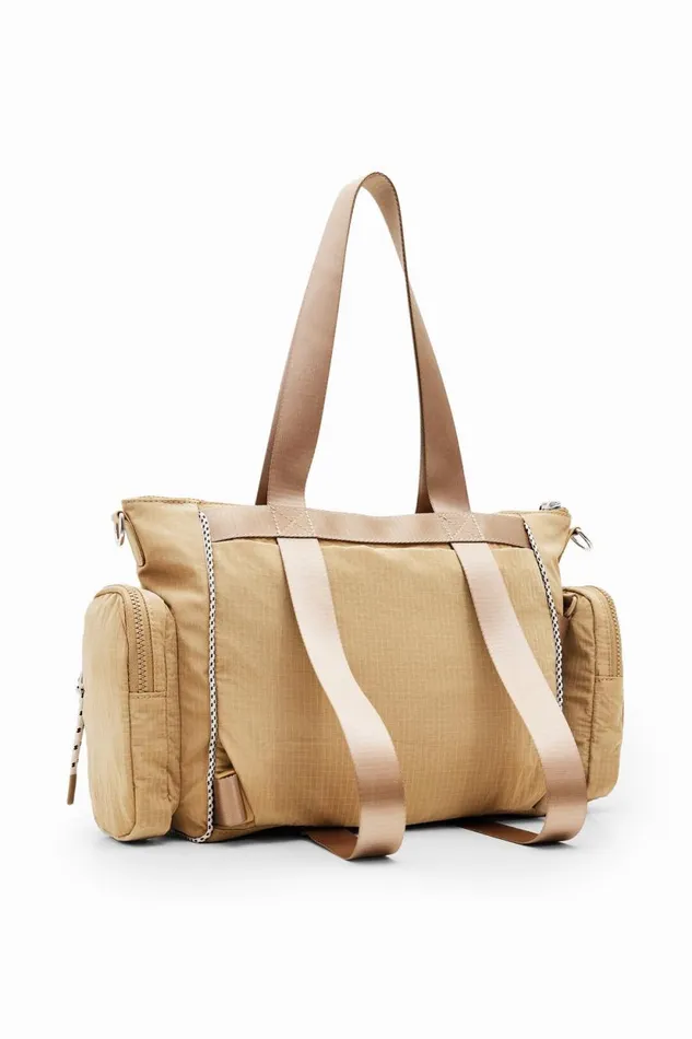 Bags Women Desigual M Multiposition Voyager Bowling Bag Brown