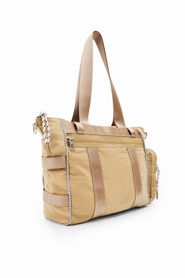 Bags Women Desigual M Multiposition Voyager Bowling Bag Brown