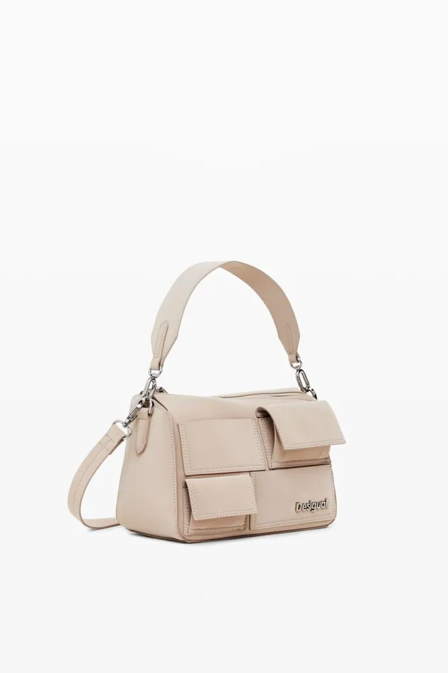 Bags Women Desigual Multipocket Shoulder Bag White