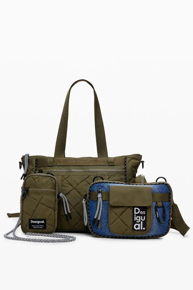 Bags Women Desigual Voyager Bowling Bag Green