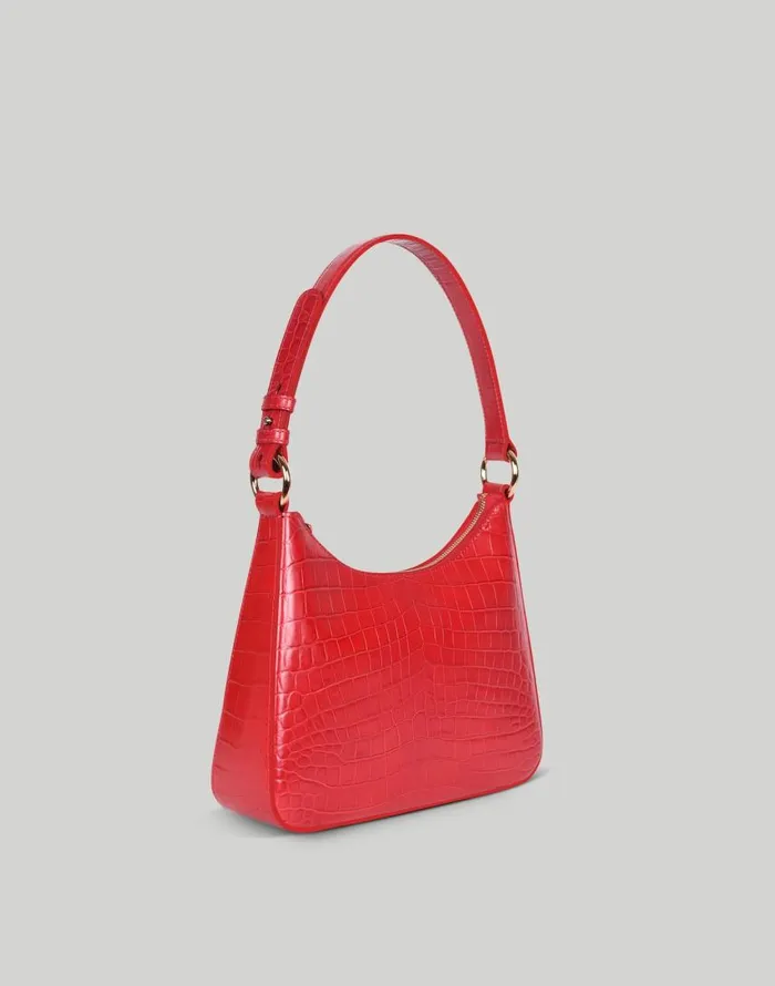 Bags Women Madewell Hyer Goods Luxe Medium Shoulder Bag White True Red