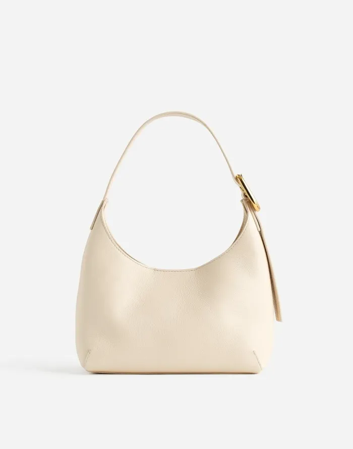 Bags Women Madewell The SculpturalBuckle Shoulder Bag Ecru