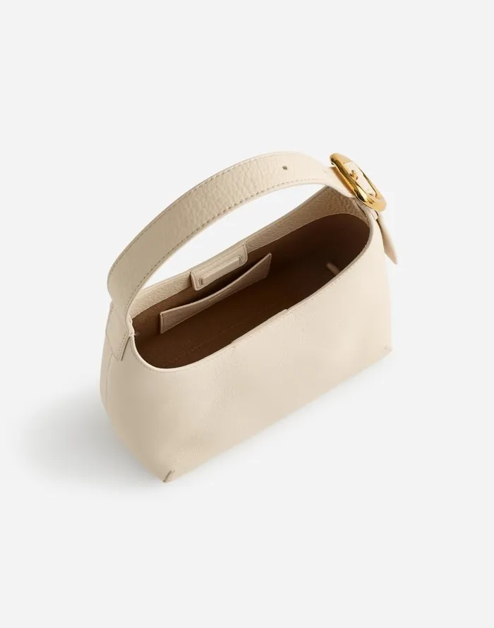 Bags Women Madewell The SculpturalBuckle Shoulder Bag Ecru