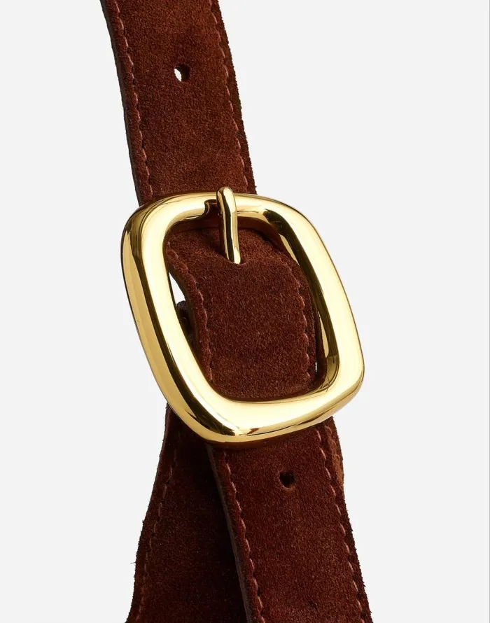 Bags Women Madewell The SculpturalBuckle Shoulder Bag Soft Mahogany