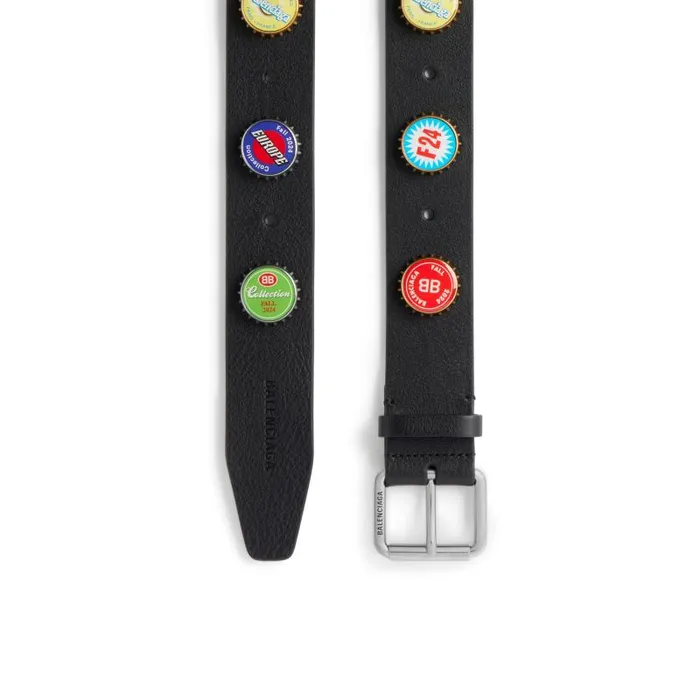 Balenciaga Belts Men Men039s Bottle Caps Belt In Black Black