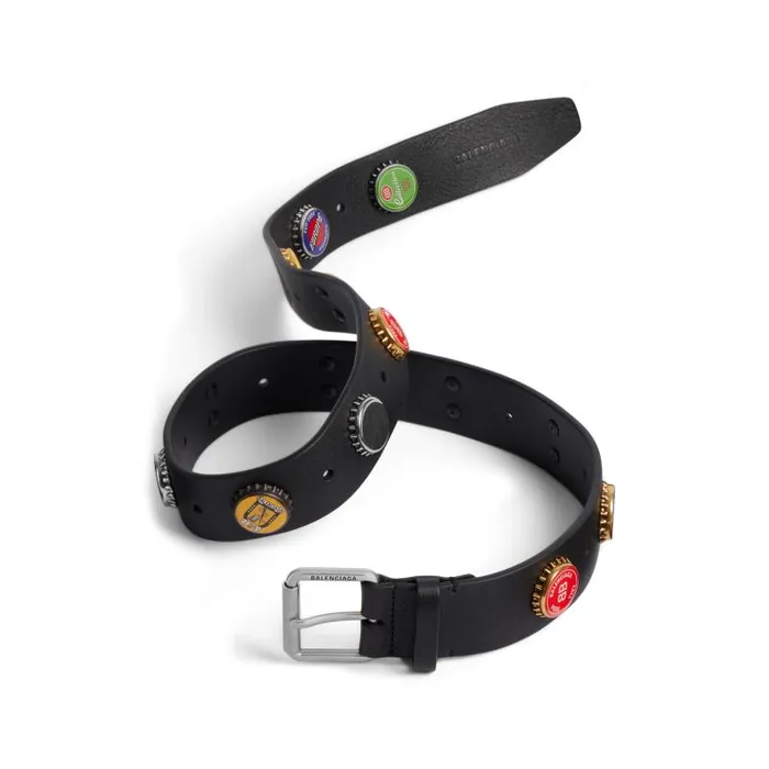 Balenciaga Belts Men Men039s Bottle Caps Belt In Black Black Balenciaga Belts Men Men039s Bottle Caps Belt In Black Black