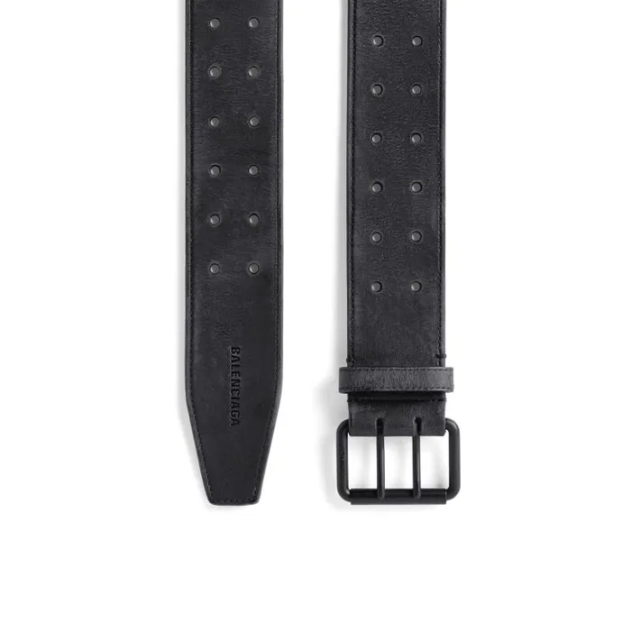 Balenciaga Belts Men Men039s Double Holes Belt In Black Black Balenciaga Belts Men Men039s Double Holes Belt In Black Black